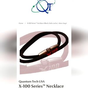 Quantum Tech X-100 Series Magnetic necklace QT relieves pain improves physical